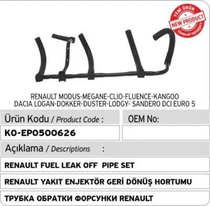 Renault - Dacia Leak Off Pipe Set 166711735R - 8201003967 - Picture 1 of 1