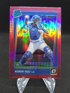 2021 Donruss Keibert Ruiz Holo Pink SP Rated Rookie #52 Los Angeles Dodgers - Picture 1 of 2