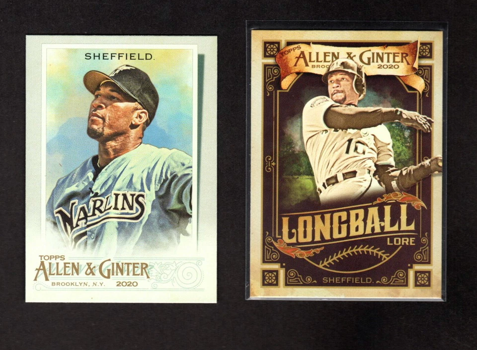 GARY SHEFFIELD 2020 ALLEN & GINTER SP & LONGBALL LORE INSERT MIAMI MARLINS - Image 1 of 1