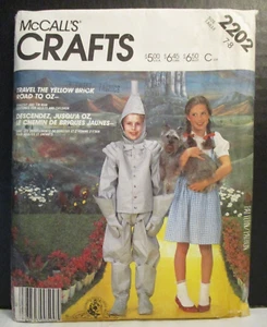 McCall's Pattern 2202 Child's Dorothy & Tin Man Costumes Size 7-8 Uncut 1985 - Picture 1 of 13