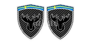 VOLVO MOOSE CARBONO LOOK ALA CALCOMANÍAS CARRERAS AUTOMOVILISMO RALLY CARRERAS pegatina x2 - Imagen 1 de 1