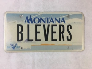 MONTANA VINTAGE LICENSE PLATE TITLE: BLEVERS SPECIALTY LICENSE PLATE RARE - Picture 1 of 2