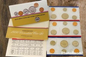 1986 Uncirculated Coin Set U.S. Mint in Original Government Package Plus Extra - Picture 1 of 4
