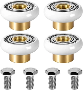 19mm Duschtürrollen, 4er Set Ersatzrollen für Schiebetüren und Duschkabinen - Bild 1 von 7