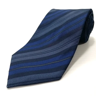 Corbata Banana Republic Luxury Corbata Estrecha Azul Diagonal Rayas Tejida Seda Foto 1 de 4