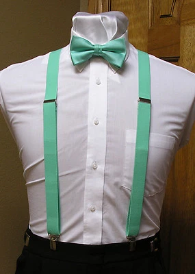 Hombre Clip-on Tirantes X Espalda y Pajarita Retro Steampunk Disfraz Esmoquin Baile de graduación Foto 1 de 2