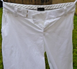 MEXX WHITE Ladies Women's Girls Long 33" TROUSERS UK size 14 34" Waist V.G.C - Picture 1 of 9