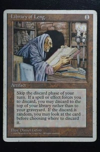 Magic The Gathering MTG LIBRARY OF LENG Fourth Edition HP Heavily Played - Picture 1 of 2