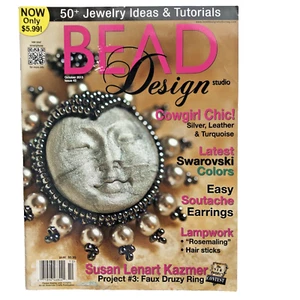 Bead Design Magazine Oct 2013 Jewelry Cowgirl Chic Silver Leather Turquoise - Picture 1 of 5