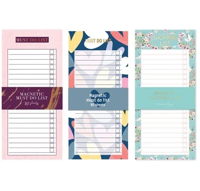 Magnetic Meal Planner & Tear Off Shopping List Note Pad Various  Design 80 sheet - Image 1 of 3