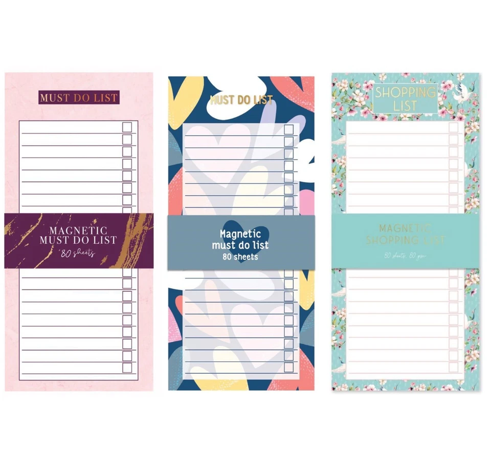 Magnetic Meal Planner & Tear Off Shopping List Note Pad Various  Design 80 sheet - Image 1 of 3