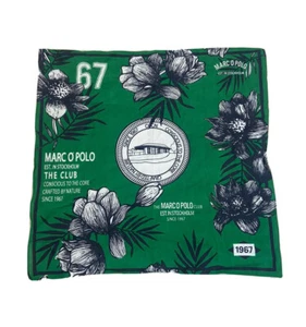 Marc O’Polo Floral Green Est Stockholm 100% Organic Cotton Bandana Scarf RRP £29 - Picture 1 of 12