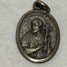 Vintage Religious Medal St. Frances Mother Cabrini Pray for Us