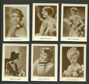 Mady Christians Actress Lot of Vintage 1930s Movie Film Star Cards