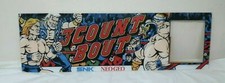 SNK NEO-GEO Original 3 COUNT BOUT Arcade Marquee 7" x 23" w Extra Window