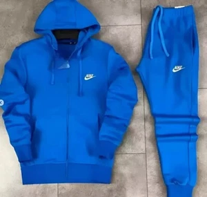 Herren Nike Hoodie Full Zip 2 Teiler Trainingsanzug Sportswear Fleece Hoodie Trainingsanzug - Bild 1 von 18
