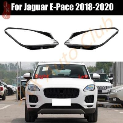 For Jaguar E-Pace 2018-2020 n Right & Left Headlight Clear Lens Cover+Seal Glue - Imagem 1 de 4