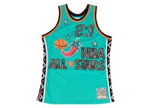 Mitchell & Ness Teal Michael Jordan 1996 NBA All-Star Game Python Jersey - Picture 1 of 5