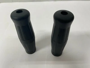 Suzuki Vintage style black rubber coke bottle street bike Grips 7/8" 130MM - Picture 1 of 4