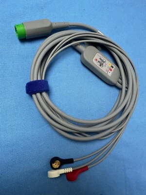 MY STORE EDAN / Medtronic ECG Cable 3 Lead 12 Pin AHA 3.4m / RPAYACC029/01.57.472398013