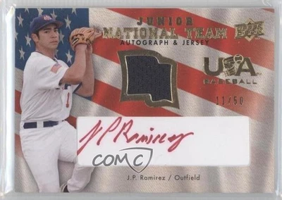 2008 Upper Deck Red Ink Jersey /50 JP Ramirez #USJR-JR Auto - Image 1 of 2