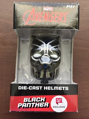 Black Panther Marvel Avengers Die Cast Metal Helmet Mini New - Image 1 of 4