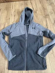 Under Armour Loose Cold Gear Hoodie Zip Up Jacket Blue/Gray - Youth Size XL - Picture 1 of 7