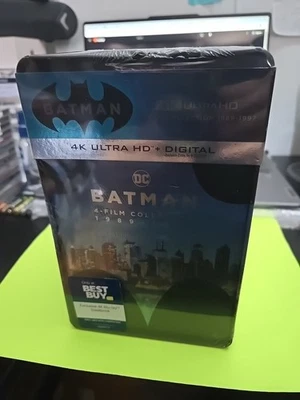 Batman 4K UHD Bluray  4 Film SteelBook Collection  1989-1997. Sealed.Some dents! - Image 1 of 4