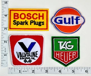 Juego de 4 parches bordados - Carreras - F1 - Bosch - Gulf - Valvoline - Tag Heuer - Imagen 1 de 1