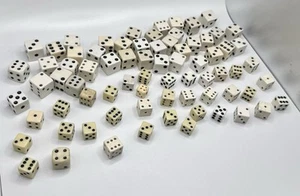 Vintage Würfel 74 Stück 🎲 weiß schwarz - Bild 1 von 4