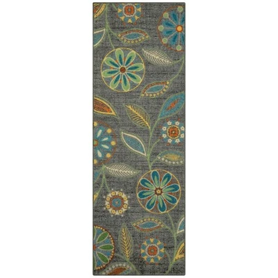 Alfombra de arce Reggie floral alfombra de corredor antideslizante alfombra de entrada al pasillo [Hecha en EE. UU.] Foto 1 de 4