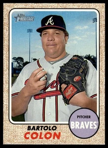 Bartolo Colon 2017 Topps Heritage #282 Atlanta Braves 25662 Baseball Card - Picture 1 of 2