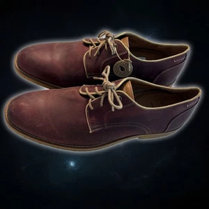 J&M 1850 Sheepskin Burgundy Leather Crepe Outsole Men's Oxford Shoes Size 13M - Picture 1 of 8
