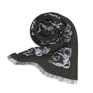 Schicker Schal mit Hundemotiv - stilvolle Accessoires für Hundeliebhaber, leichtes Tuch, - Bild 1 von 6