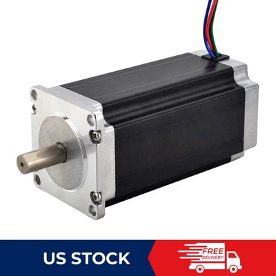 Motor de passo bipolar STEPPERONLINE Nema 23 Φ10mm 3Nm 4.2A 57x113mm 4 fios CNC - Imagem 1 de 4