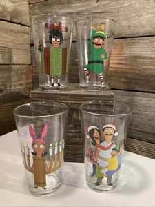 Bob's Burgers Weihnachtsgläser 16oz 4er Set Weihnachten - Bild 1 von 7