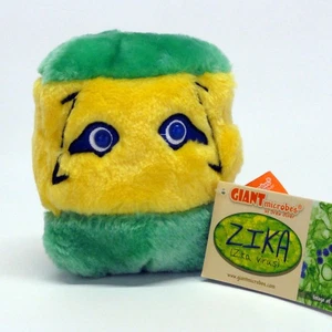 GIANT Microbes ZIKA Virus Plush Toy Mosquito Fever Microcephaly Educational - Picture 1 of 9
