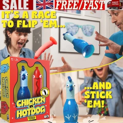 Flipped Game Toy HotDog Turkey Chicken vs Hotdog Festival Party Fun Interaction - Image 1 of 4