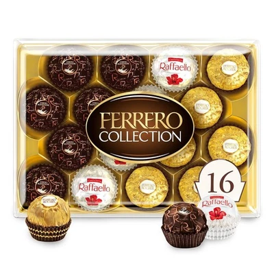 Assorted, Hazelnut, Dark Chocolate and Coconut, 16 Count Holiday Gift Box, 6.1oz - Image 1 of 4
