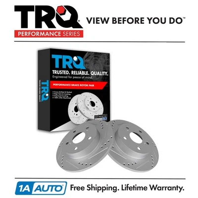 Juego de rotores de freno trasero TRQ sólido para Scion tC 2011-2016 Foto 1 de 4