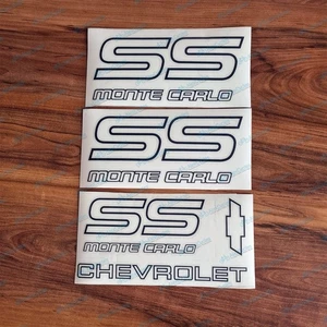 Monte Carlo SS 1987 1988 Restoration Red Vinyl Decals Stickers Kit Chevy Logos - Picture 1 of 10