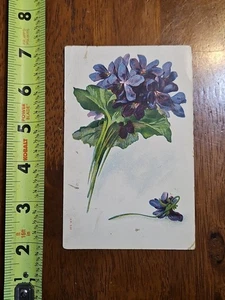 RARE OLD VINTAGE POSTCARD FLOWER ART - Picture 1 of 2