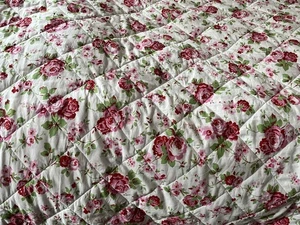 Cath Kidston Rosali & Gingham Ikea Quilted Throw Bedspread Blanket 260 x 280 - Picture 1 of 6
