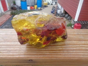 Glass Rock Slag Pretty Clear Yellow/Red 6.2 lbs ZZ71 Rocks Landscape Aquarium - Picture 1 of 2