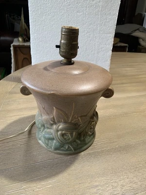 1930’s  McCoy Art Pottery Lamp Matte Finish Working Condition Hard To Find - Image 1 of 4