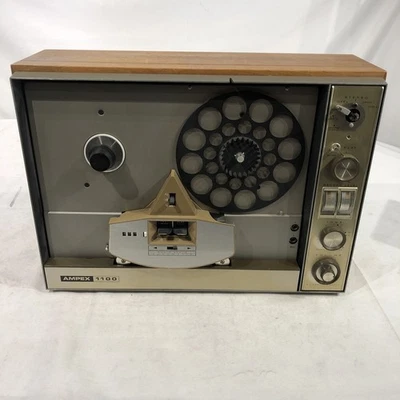 PARTS-AMPEX 1150 Reproductor de Cubierta de Cinta Carrete a Carrete Grabador en Gabinete de Madera, 1100 Foto 1 de 4