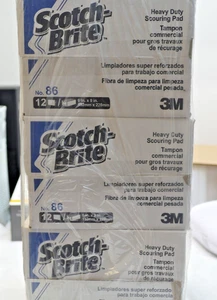 Scotch-Brite No. 86 Heavy Duty Scouring Pads- 12 6 x 9 in pads (3-pack) - Picture 1 of 3