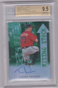 2019 Leaf Valiant Green Prismatic Tucker Davidson Braves Auto RC 40/99 BGS 9.5 - Picture 1 of 2