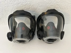 2X Scott AV-3000 HT Maske Feuerwehr MASK Größe Medium GEBRAUCHT - Bild 1 von 11