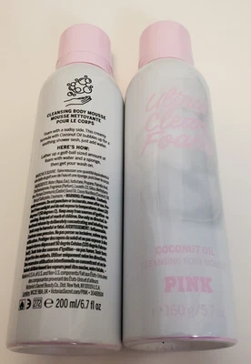 2 Victoria's Secret PINK Ultra Clean Foam Coconut Oil Cleansing Body Mousse - Image 1 of 3